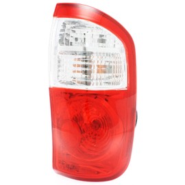 Tail Light Assembly Compatible with 2004-2006 Toyota Tundra Clear/Red Lens with Standard Bed Double Cab Set of 2 Passenger and Driver Side