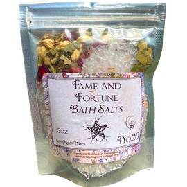 Fame and Fortune Bath Salts Real Herbs Infused with Essential Oils Admiration Allure Famous Favor Success Abundance Prosperity Wealth Conjure Ritual Spells