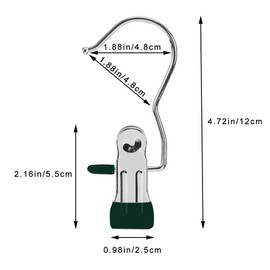 Hangers Clips,Stainless Hooks for Closet Hooks,Laundry Hanging Hooks,Travel Portable Clothes,Boot Tall Towel Hats Socks Pants and Bras (10, Dark Green)