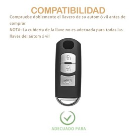 OFFCURVE Funda para Llave para Mazda, Accesorios para Coche de TPU Suave para Protector de Llave 3 Botones Compatible con Mazda 3 6 8 Miata MX-5 CX-3 