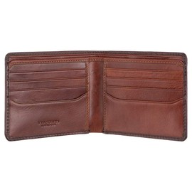VISCONTI Burnished Tan Leather RFID Atelier Milo Mens Bifold Wallet AT58