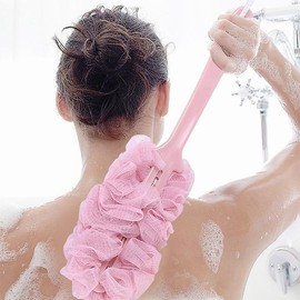 stick shower towel handle shower ball Bathroom accessories 1 stick shower towel - pink 5ea