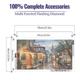 YALKIN DIY Diamond Painting Kits for Adults, 5D Large Diamond Art with Round Drills Full Drill Gem Big Painting Set for Home Wall and Gifts 16x28inch (40x70CM)