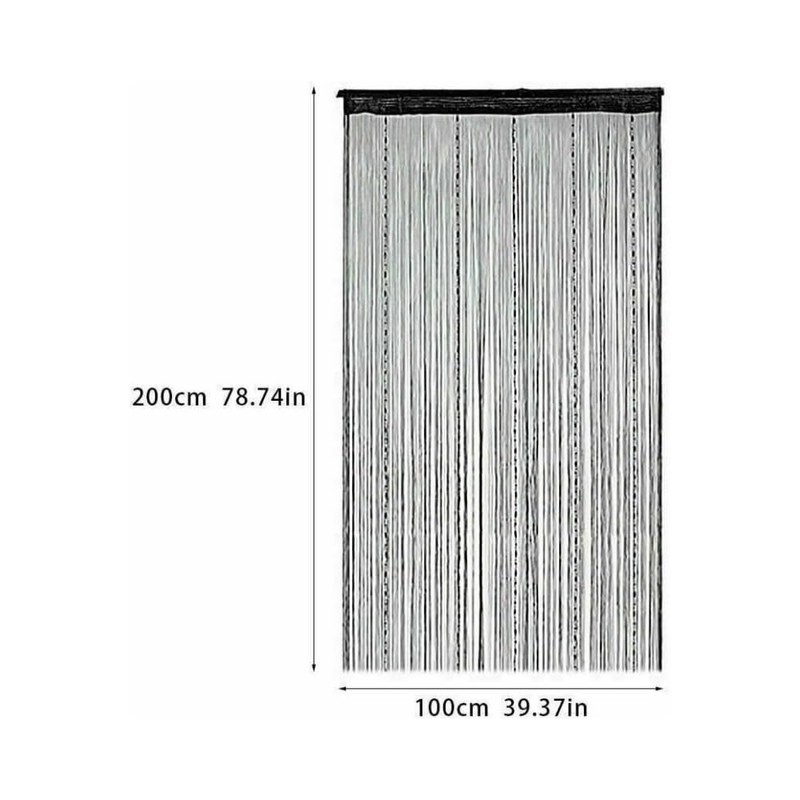 Zomanon 1m x2m Beaded String Curtain With Rod Processing Window