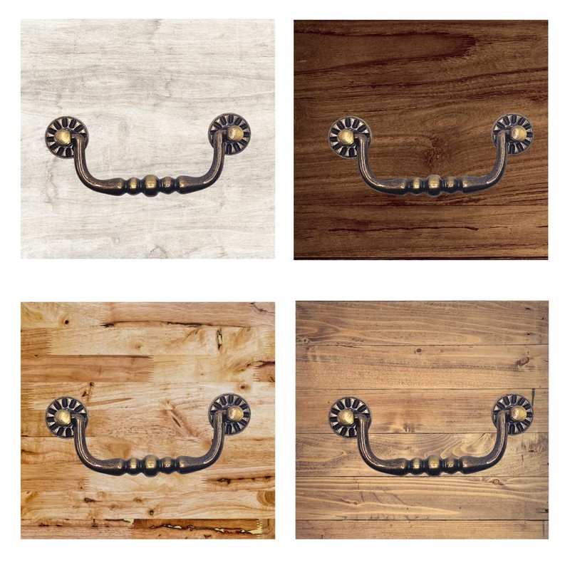 Universal Hardware Vintage Brass Drawer Handle Solid Cabinet Drop Swan