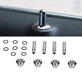 Car Door Lock Pin, 8PCS Car Door Lock Knob with Cover ABS Chrome Replacement for TRAX/Cruze/Malibu