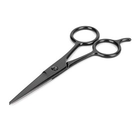 GLOGLOW Tijeras de Belleza para Vello Facial Negro, 12.2cm | Cortador de acero inoxidable con tornillo ajustable, puntas seguras, recorte de cejas y v