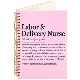 Labor & Delivery Nurse Gifts, OB Nurse Appreciation Gift, Thank You Gifts for L&D Nurses, Funny Maternity Nurse Gift for Women & Men, Cute Pink Best L&D Nurse gift office Spiral Notebooks-DFB35