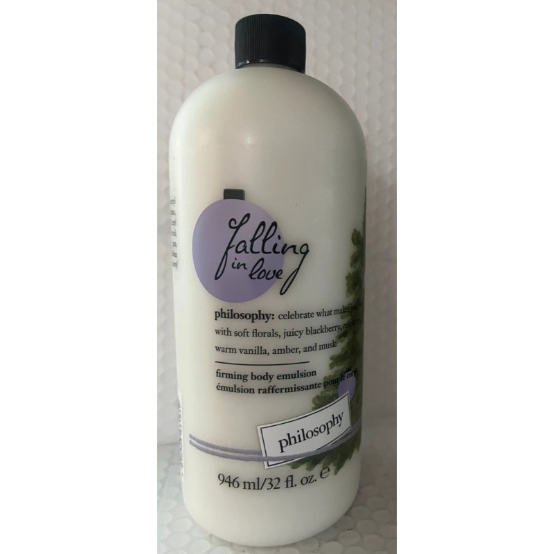 PHILOSOPHY FIRMING BODY EMULSION FALLING IN LOVE ,32FLOZ WITH REPLACEMENT
