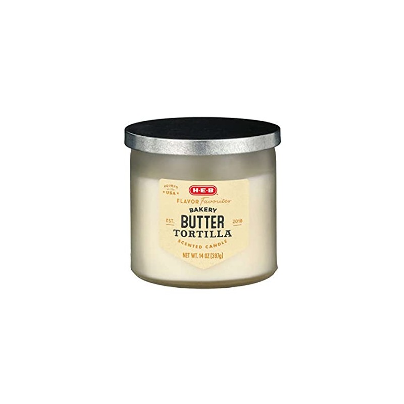 HEB Butter Tortilla Scented Candle 14oz, 1 Count