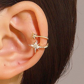 Ear Cuff Earrings Women Ear Cuffs No Piercing Small Hoop Earrings Set Helix Fake Earrings Adjustable Open Cuff Wrap Earrings Cartilage Earrings for Women Jewelry Gift