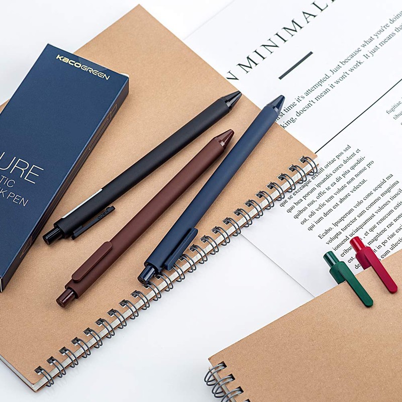 czxwyst KACO Soft Touch Retractable Gel Ink Pens 0.5mm Fine