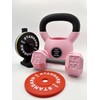 Gym Desk Accessory Set – Dumbbell Business Card Holder, Barbell