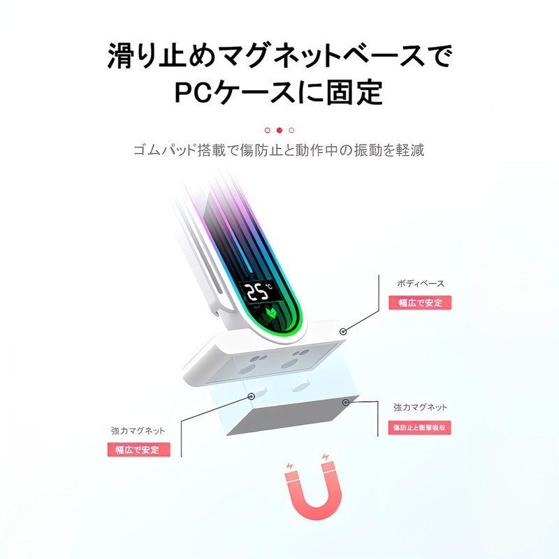 [Small Lab] COOLMOON Digital Display Stand, Inside Case, Temperature Display,
