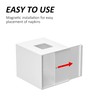 Hongtuocb White Acrylic Tissue Box Cover with Storage Tray,Square Acrylic