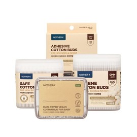 MotherKay 레이온 건티슈 15매 증정 신생아유아 면봉 4종 세트(100P+300P+50P+320P) Rayon Gun Tissue 15 Sheets Gift Newborn Infant Cotton Swab 4-Set (100P+300P+50P+320P)