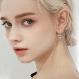 CUPENDA Fußball Ohrringe Sterling Silber Herz Fußball Ball baumeln Ohrringe Sportschmuck für Frauen Fußball-Fans