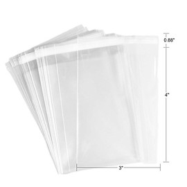 N'ice Packaging 100 Pcs 3x4 2Mil Clear Flat Cello / 3"x4" Cellophane Bags Good for Candies, Cookies, Bakery Goods, Soap, Other Goodie Treats