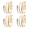 HAICN 4Pieces Snake Armband Swirl Gold Adjustable Cuff Armlet Snake