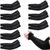 ZeeDix 8 Pairs Black Arm Sleeves UV Protection Cooling Arm