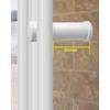 euroharry Bracket for Bathroom Radiator in White Chrome and Black