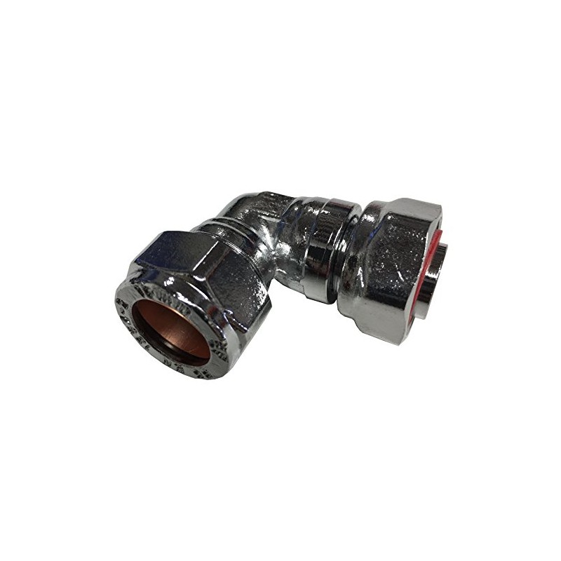 15mm x 1/2" Bent Chrome Tap Connector