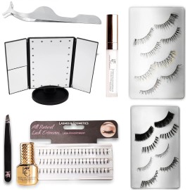 Lashes and Cosmetics All-in-One Eyelash Extension Kit – False Lashes Set