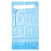 Ampri Single Use Bibs Bib with Neck Tie, 64 x 36 cm Disposable Bibs with Blue Polyethylene Film, 500 Pieces Per Box