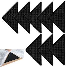 penmol 8PCS Rug Gripper Cleanable and Reusable Silica Gel Rug Grippers from Rug to Carpet for Various Flooring Types