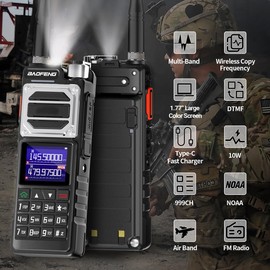 Ham Radio Baofeng Radio Long Range Handheld Tactical Tri-Power UV-25 10W Walkie Talkies NOAA Weather Receiver 5200mAh Type-C Charging UV-32 Two Way Radios,Copy Frequency for Hunting Survival Gear