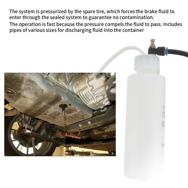 Car Brake Bleeding Clutch Fluid Bleeder Kit Vacuum Pump 500ml