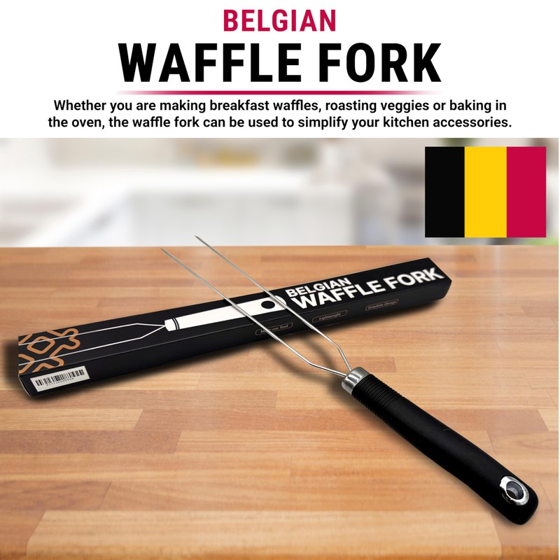 Captain Jax Waffle Fork for Belgian Waffles, Mulit-Use Stainless Steel