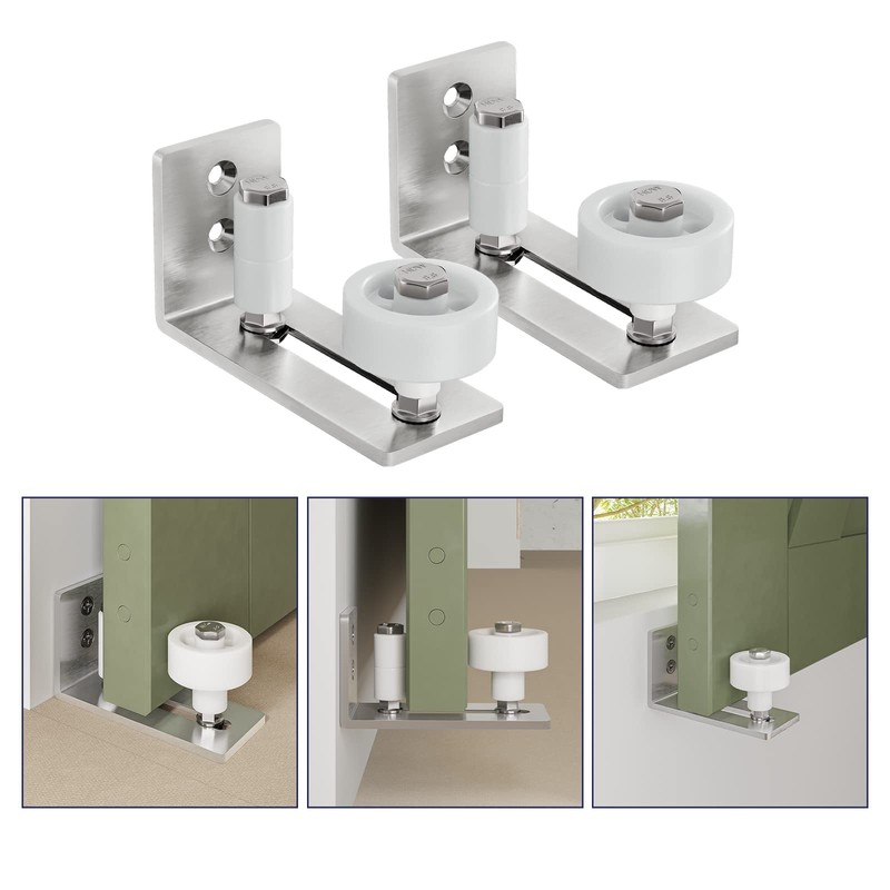SMARTSTANDARD Sliding Barn Door Floor Guide for Bottom Adjustable Roller