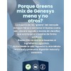 Génesis Mena Greens Mix Sabor Arándano Natural Superalimentos con Probióticos,