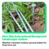 Extra-Long 14 Inch Galvanized Heavy-Duty Landscape Stakes - Landscape Edging