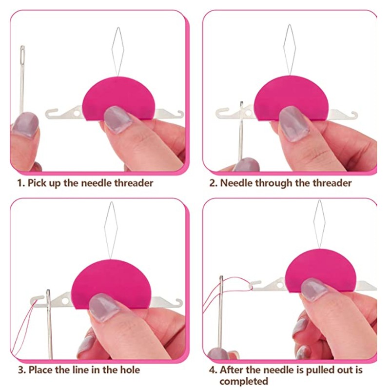 15Pcs 3 in 1 Needle Threaders Durable Metal Wide Application