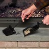 UniFlame Black Fireplace Ash Shovel and Brush Set with Pan