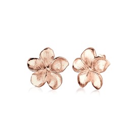 Elli Frangipani flower Stud Earrings-Silver-Plated - 0310460314