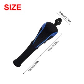 Andux 4 Pack Long Neck Golf Hybrid Club Head Covers Dial No. Tag CTMT-01 Black/Blue