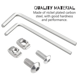 WMYCONGCONG 200 PCS 2020 Series T Nuts M4 M5 T Slot Nut Head Fastener Nut Nickel Plated Carbon Steel Sliding T Nuts Assortment Kit for Aluminum Profile Accessories