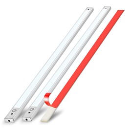 phonar 2-Pack 24 inch Under Cabinet Lighting, Hardwire or Plug in Installation Under Counter Lights for Kitchen Closet, LED Counter Light 4000K Cold Light for Wardrobe(Cold White)