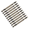 sourcing map Twist Double End Ball Drill Bits Titanium Coating