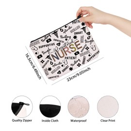 RN Registered Thank You Gift Registered Nurse Makeup Bag Nursing Student Gift (Registered NURSE CA)
