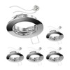 ledscom.de 5 pcs. recessed Ceiling Frame Fere, Round, Glossy Chrome