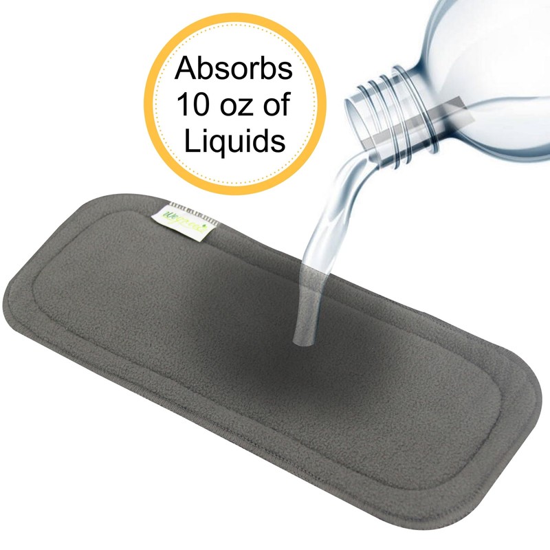 Wegreeco Reusable Soft 5 Layers 12 Pack Charcoal Inserts for
