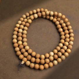 Wooden prayer beads bracelet Buddhist 108 times 10mm 2 types 108 times joined hands 02 108 prayer beads - mahogany 2ea