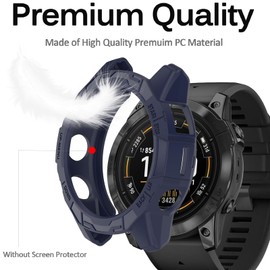 Case for Garmin epix Pro Gen 2 51MM/fenix 7X PRO/fenix 7X，[Without Screen Protector]Protector Protective Case Cover TPU Bumper Slim Shell ，Blue