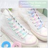 YJRVFINE Gradient Flat Shoe Laces: Thick Rainbow Colorful Sneakers Shoelaces