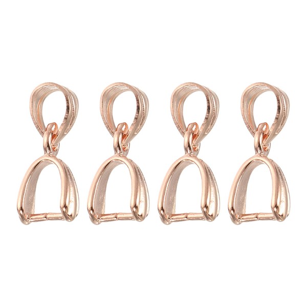 QUARKZMAN Pack of 4 925 Sterling Silver Pinch Bail, 13