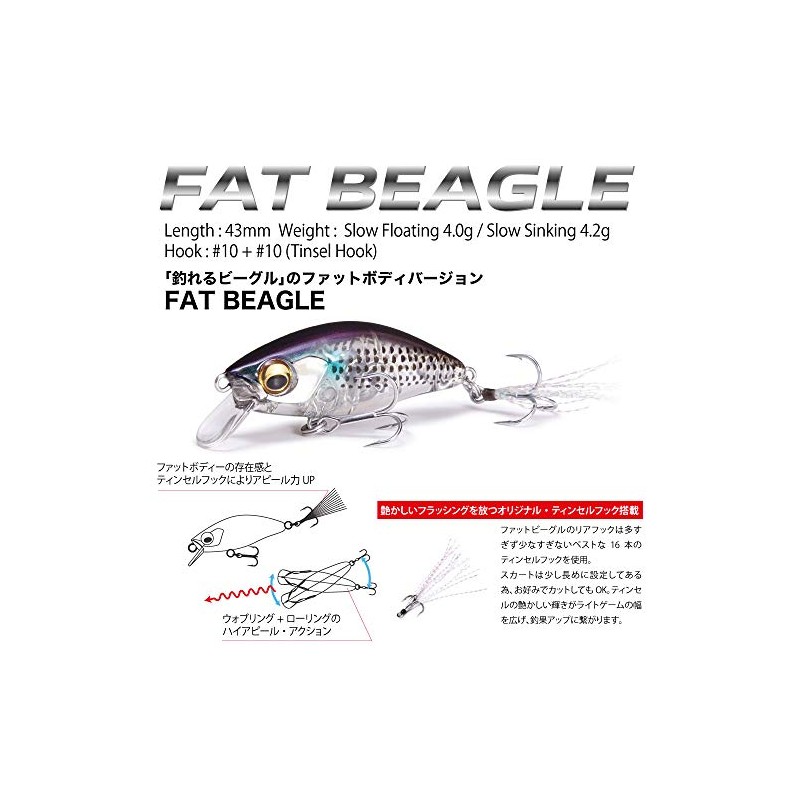 Megabass FAT BEAGLE (SF) Clear Silas